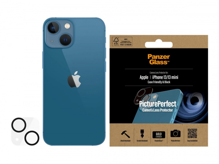 PanzerGlass Objektiv beskyttelse Sort Transparent Apple iPhone 13
