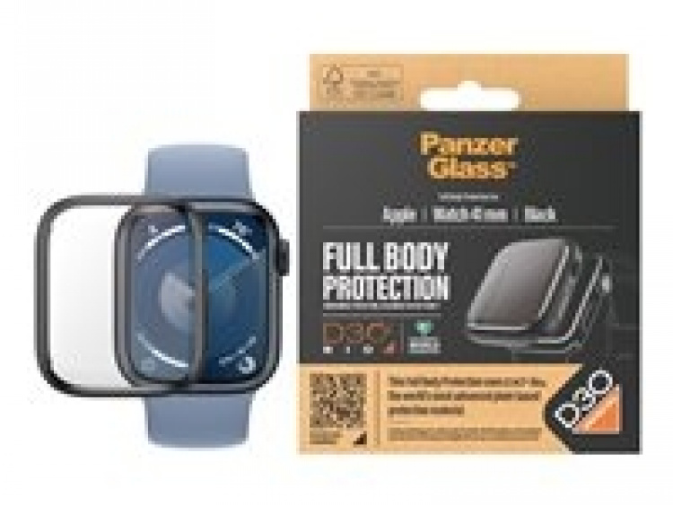 PanzerGlass Skærmbeskytter Smart watch Sort Transparent D3O Bio Hærdet glas Polykarbonat Polyetylen tereftalat (PET) PanzerGlass Skærmbeskytter Smart watch Sort Transparent D3O Bio Hærdet glas Polykarbonat Polyetylen tereftalat (PET)