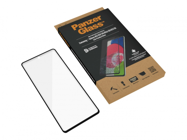 PanzerGlass Skærmbeskytter Sort Transparent Samsung Galaxy A52, A52 5G PanzerGlass Skærmbeskytter Sort Transparent Samsung Galaxy A52, A52 5G