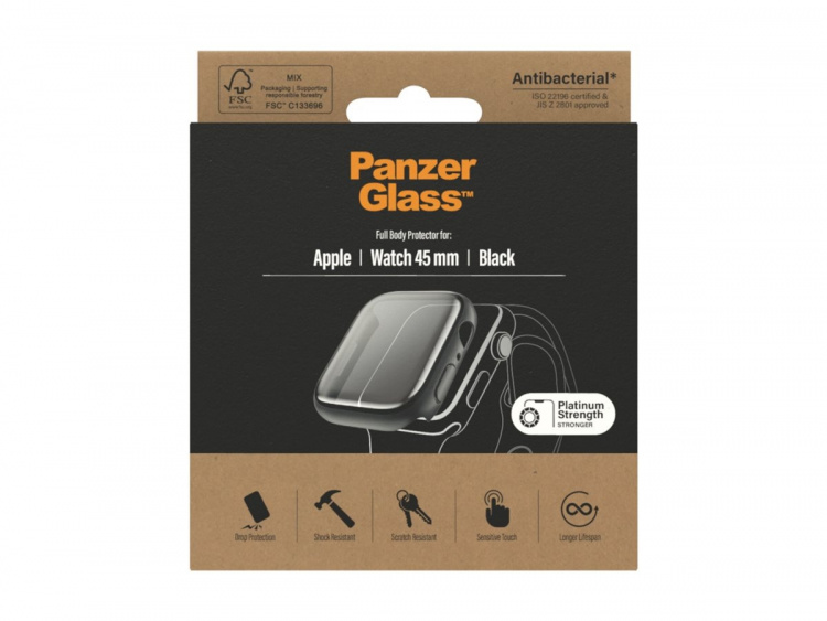 PanzerGlass Skærmbeskytter Smart watch Sort Transparent Hærdet glas