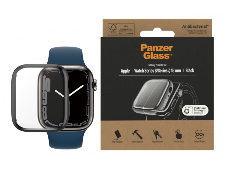 PanzerGlass Skærmbeskytter Smart watch Sort Transparent Hærdet glas
