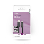 Nedis USB-kabel | USB 2.0 | USB-A Han | USB Micro-B han | 480 Mbps | Nikkelplateret | 3.00 m | Runde | PVC | Sort | Box