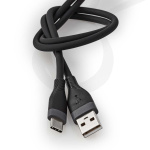 Nedis USB-kabel | USB 2.0 | USB-A Han | USB-C™ Han | 15 W | 480 Mbps | Nikkelplateret | 1.50 m | Runde | Silikone | Sort | Box