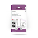 Nedis USB-kabel | USB 2.0 | USB-A Han | USB-C™ Han | 15 W | 480 Mbps | Nikkelplateret | 1.50 m | Runde | Silikone | Hvid | Box
