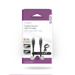 Nedis USB-kabel | USB 2.0 | USB-C™ Han | USB-C™ Han | 60 W | 480 Mbps | Nikkelplateret | 1.50 m | Runde | Silikone | Sort | Box