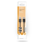 Nedis USB-kabel | USB 3.2 Gen 1 | USB-A Han | USB-A Han | 5 Gbps | Nikkelplateret | 1.00 m | Runde | PVC | Sort | Box
