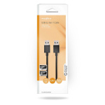 Nedis USB-kabel | USB 3.2 Gen 1 | USB-A Han | USB-A Han | 5 Gbps | Nikkelplateret | 2.00 m | Runde | PVC | Sort | Box