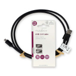 Nedis USB-kabel | USB 2.0 | USB-A Han | USB Micro-B han | 10 W | 480 Mbps | Nikkelplateret | 1.00 m | Runde | PVC | Sort | Label