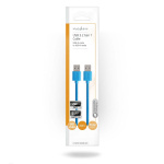 Nedis USB-kabel | USB 3.2 Gen 1 | USB-A Han | USB-A Han | 5 Gbps | Nikkelplateret | 2.00 m | Runde | PVC | Blå | Konvolut