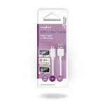 Nedis USB-kabel | USB 3.2 Gen 1 | USB-A Han | USB-C™ Han | 60 W | 5 Gbps | Nikkelplateret | 1.00 m | Runde | PVC | Hvid | Box