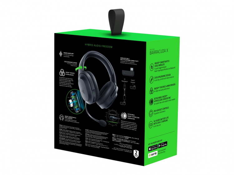 Razer Barracuda X Trådløs Kabling Headset Sort