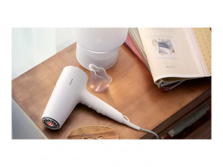 Philips Hvid/metallisk Hårtørrer BHD500
