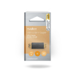 Nedis USB-A Adapter | USB 3.2 Gen 1 | USB-A Hun | USB-A Hun | 5 Gbps | Runde | Guldplateret | Antracit | Box