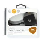 Nedis USB-C™ Adapter | USB 3.2 Gen 1 | USB-C™ Han | VGA Hun | 1920x1200 | 0.20 m | Runde | Guldplateret | PVC | Antracit | Window Box med Euro lås