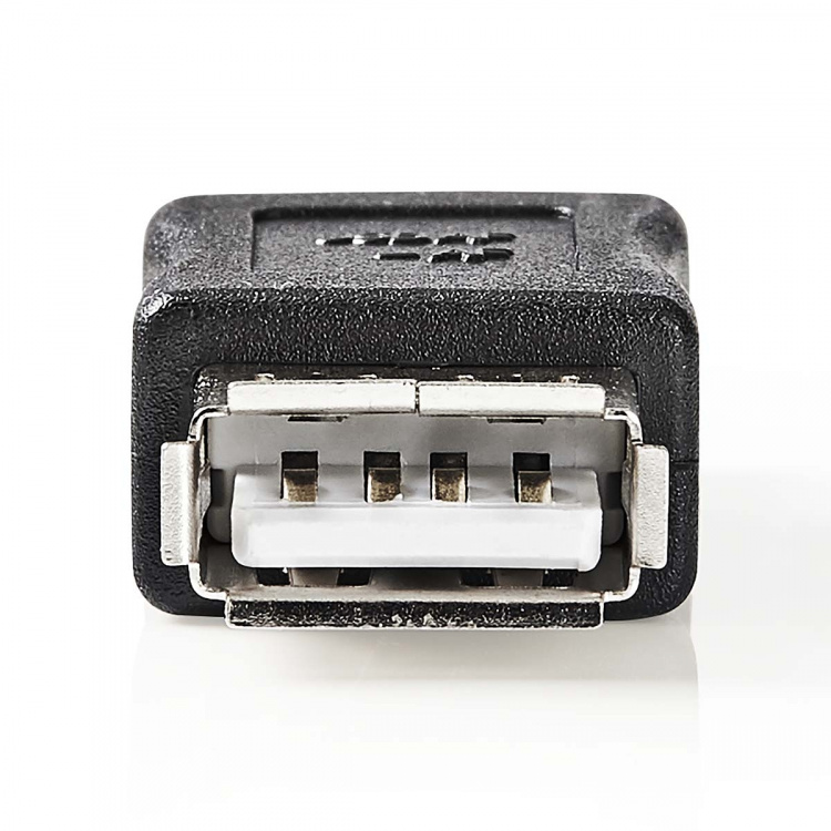 Nedis USB-A Adapter | USB 2.0 | USB-A Hun | USB-A Hun | 480 Mbps | Runde | Nikkelplateret | PVC | Sort | Box