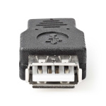 Nedis USB Mikro-B Adapter | USB 2.0 | USB Micro-B han | USB-A Hun | 480 Mbps | Nikkelplateret | PVC | Sort | Blister