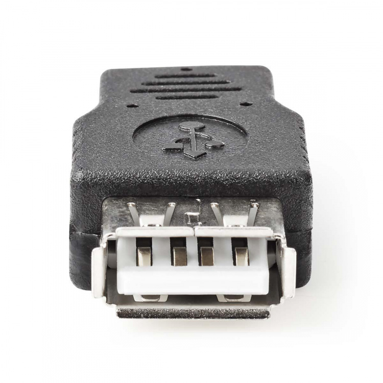 Nedis USB Mikro-B Adapter | USB 2.0 | USB Micro-B han | USB-A Hun | 480 Mbps | Nikkelplateret | PVC | Sort | Blister