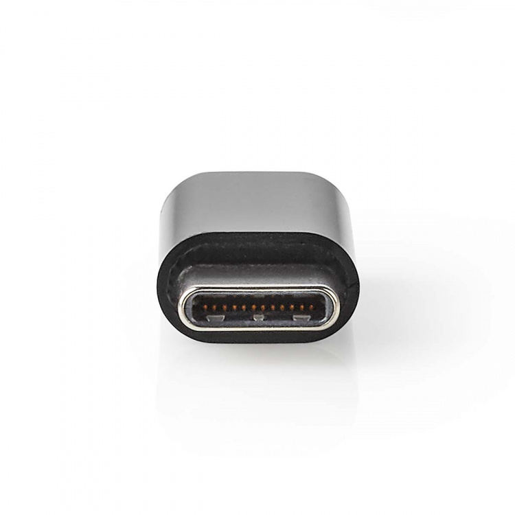Nedis USB-C™ Adapter | USB 2.0 | USB-C™ Han | USB Micro-B Hun | 480 Mbps | Runde | Nikkelplateret | Sort | Box