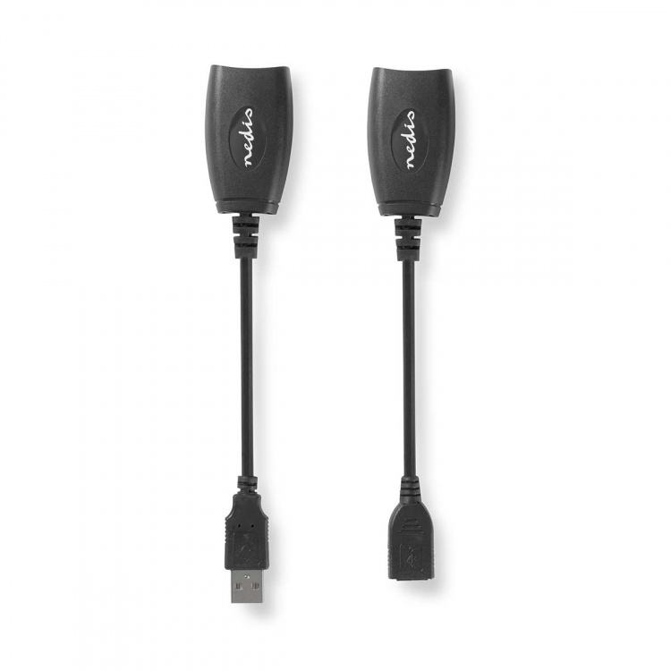 Nedis Aktiv USB-kabel | USB 1.1 | USB-A Han | RJ45 Hun | 12 Mbps | 0.20 m | Runde | Nikkelplateret | PVC | Kobber | Box