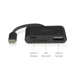 Nedis USB-hub | 1x USB-C™ | 1x USB A / 1x USB-C™ | 4-Port port(s) | USB 2.0 | USB Drevet | SD & MicroSD