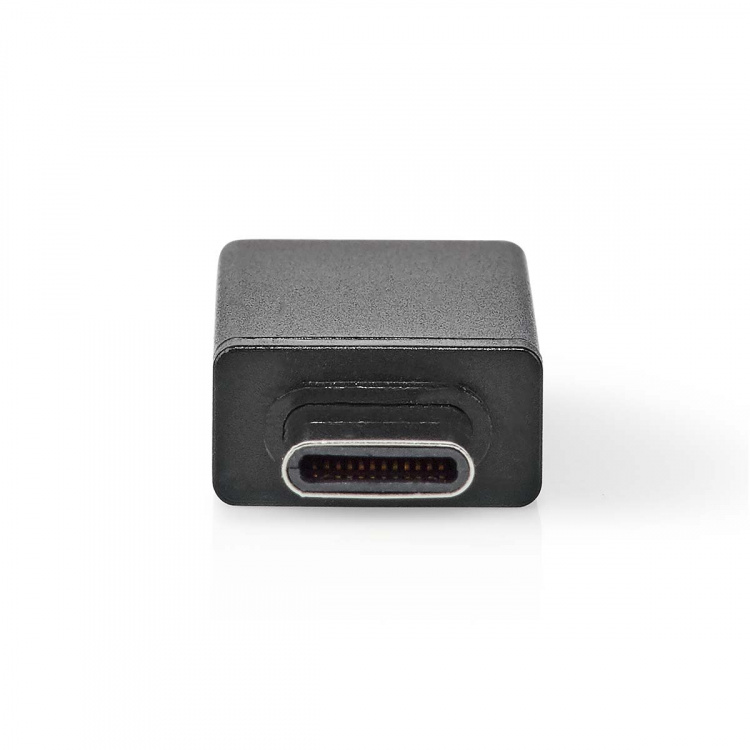 Nedis USB-C™ Adapter | USB 3.2 Gen 1 | USB-C™ Han | USB-A Hun | 5 Gbps | OTG | Runde | Nikkelplateret | Sort | Box