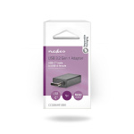 Nedis USB-C™ Adapter | USB 3.2 Gen 1 | USB-C™ Han | USB-A Hun | 5 Gbps | OTG | Runde | Nikkelplateret | Sort | Box