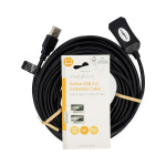 Nedis Aktiv USB-kabel | USB 2.0 | USB-A Han | USB-A Hun | 480 Mbps | 10.0 m | Runde | Nikkelplateret | PVC | Kobber | Label