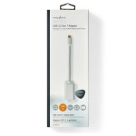 Nedis USB-C™ Adapter | USB 3.2 Gen 1 | USB-C™ Han | Mini DisplayPort Hunstik | Power delivery | 0.20 m | Runde | Guldplateret | Flettet / Nylon | Sølv | Cover Window Box