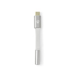 Nedis USB-C™ Adapter | USB 2.0 | USB-C™ Han | 3.5 mm Hunstik | 0.08 m | Runde | Guldplateret | Flettet / Nylon | Hvid / Sølv | Cover Window Box Nedis USB-C™ Adapter | USB 2.0 | USB-C™ Han | 3.5 mm Hunstik | 0.08 m | Runde | Guldplateret | Flettet / Nylon | Hvid / Sølv | Cover Window Box