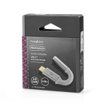 Nedis USB-C™ Adapter | USB 2.0 | USB-C™ Han | 3.5 mm Hunstik | 0.08 m | Runde | Guldplateret | Flettet / Nylon | Hvid / Sølv | Cover Window Box Nedis USB-C™ Adapter | USB 2.0 | USB-C™ Han | 3.5 mm Hunstik | 0.08 m | Runde | Guldplateret | Flettet / Nylon | Hvid / Sølv | Cover Window Box