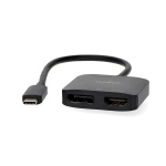 Nedis USB-C™ Adapter | USB 3.2 Gen 1 | USB-C™ Han | DisplayPort Hun / HDMI ™ -udgang | 8K@30Hz | 0.20 m | Runde | Nikkelplateret | Sort | Box
