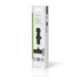 Nedis Mikrofon | Brugt til: Notebook / Smartphone / Tablet | Trådløs / USB Type-C™ | USB-C™ Female | Indbygget on/off-knap (tænd/sluk)