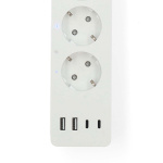Nedis SmartLife Stikdåse | 2x USB-A / 2x USB-C™ / 4x plug with earth contact (CEE 7/3) | 16 A | 3680 W | 2.00 m | 0 - 55 °C | Android™ / IOS | Hvid Nedis SmartLife Stikdåse | 2x USB-A / 2x USB-C™ / 4x plug with earth contact (CEE 7/3) | 16 A | 3680 W | 2.00 m | 0 - 55 °C | Android™ / IOS | Hvid
