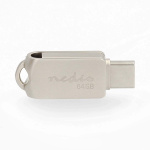 Nedis Flash Drev | 64 GB | USB-A / USB-C™ | Læs hastighed: 90 MB/s | Skrivehastighed: 20 MB/s