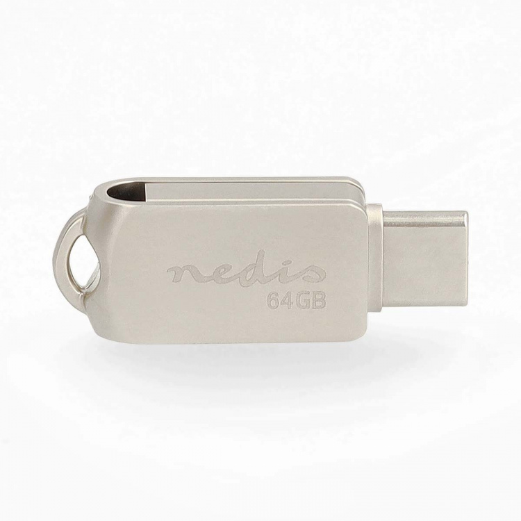 Nedis Flash Drev | 64 GB | USB-A / USB-C™ | Læs hastighed: 90 MB/s | Skrivehastighed: 20 MB/s