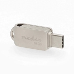 Nedis Flash Drev | 64 GB | USB-A / USB-C™ | Læs hastighed: 90 MB/s | Skrivehastighed: 20 MB/s