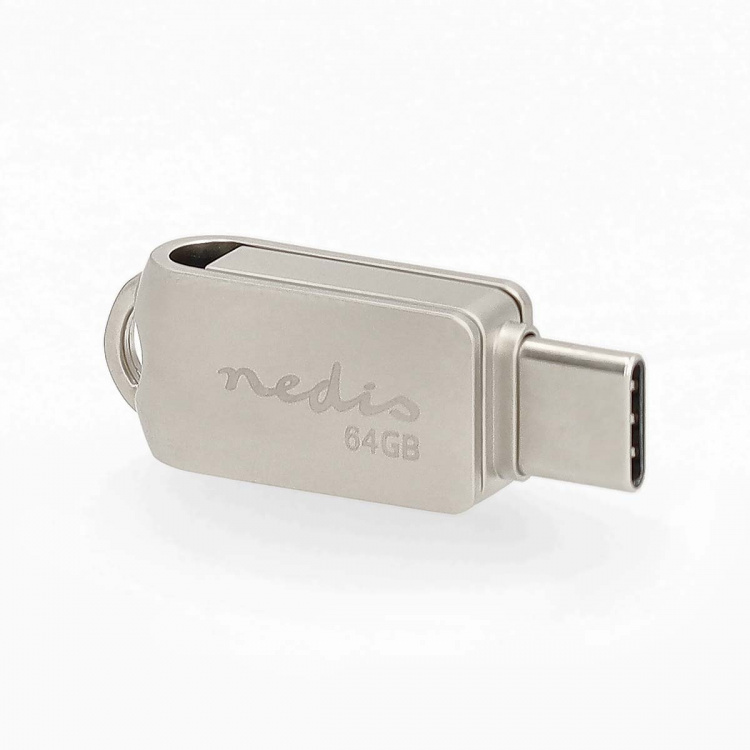 Nedis Flash Drev | 64 GB | USB-A / USB-C™ | Læs hastighed: 90 MB/s | Skrivehastighed: 20 MB/s