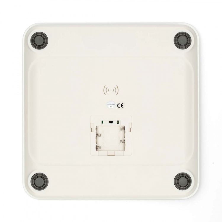 Nedis SmartLife Personvægt | Ben / BMI / BMR / Fedt / Muskler / Vand / Vægt | 12 | Maksimal belastning: 180 kg | Android™ / IOS | ABS / Glas | Hvid