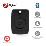 Nedis Smart Panikknap | Zigbee 3.0 | Energi fra batteritype: CR2450 | Sort