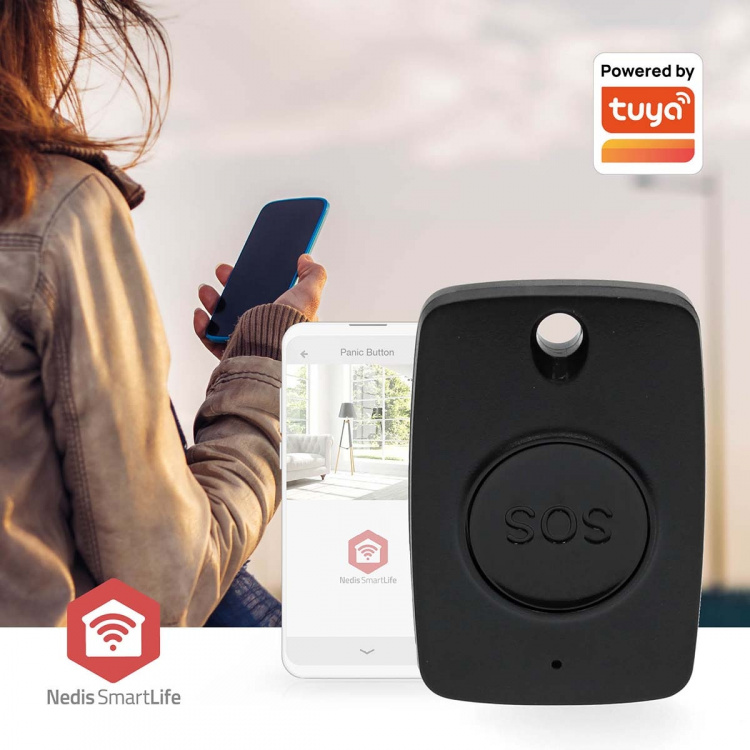 Nedis Smart Panikknap | Zigbee 3.0 | Energi fra batteritype: CR2450 | Sort