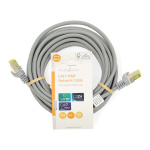 Nedis CAT7 netværkskabel | S/FTP | RJ45 Han | RJ45 Han | 5.00 m | Snagless | Runde | LSZH | Grå | Label