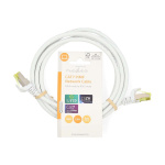 Nedis CAT7 netværkskabel | S/FTP | RJ45 Han | RJ45 Han | 2.00 m | Snagless | Runde | LSZH | Hvid | Label