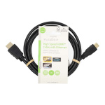 Nedis High Speed ​​HDMI ™ kabel med Ethernet | HDMI™ Stik | HDMI™ Mini-stik | 4K@30Hz | 10.2 Gbps | 1.50 m | Runde | PVC | Sort | Label