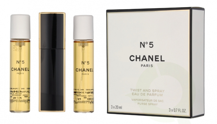 Chanel No 5 Giftset 60 ml 2x Edp Spray Refill 20Ml/1x Edp Spray 20Ml - Twist and Spray