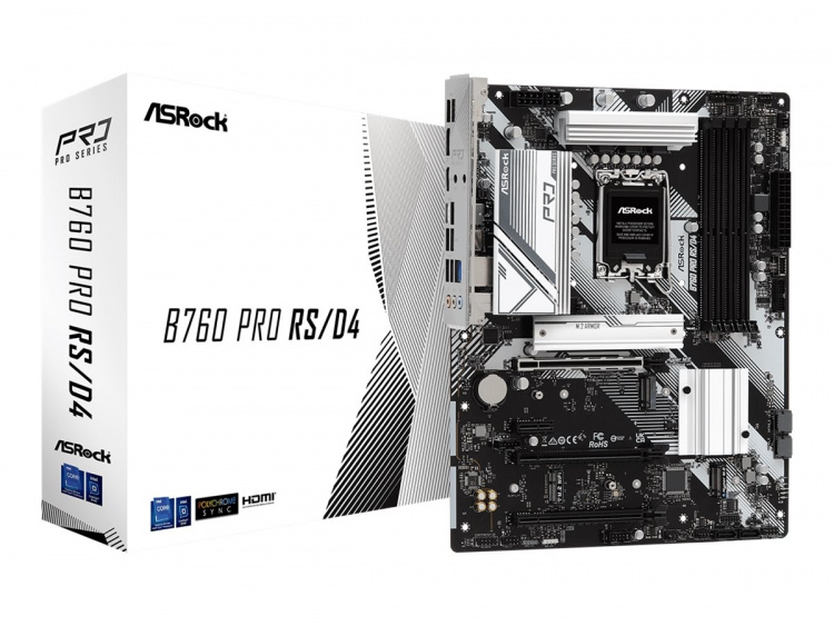 ASRock B760 PRO RS, DDR4 LGA1700 mATX