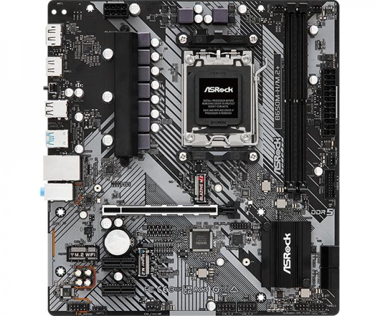 ASRock B650M-H/M.2+ Motherboard Micro ATX AM5 Socket DDR5