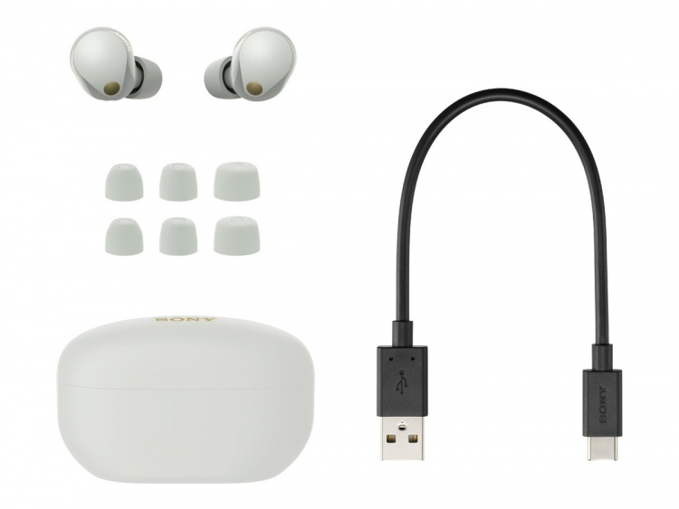 Sony WF-1000XM5 Trådløs Ægte trådløse øretelefoner Sølv