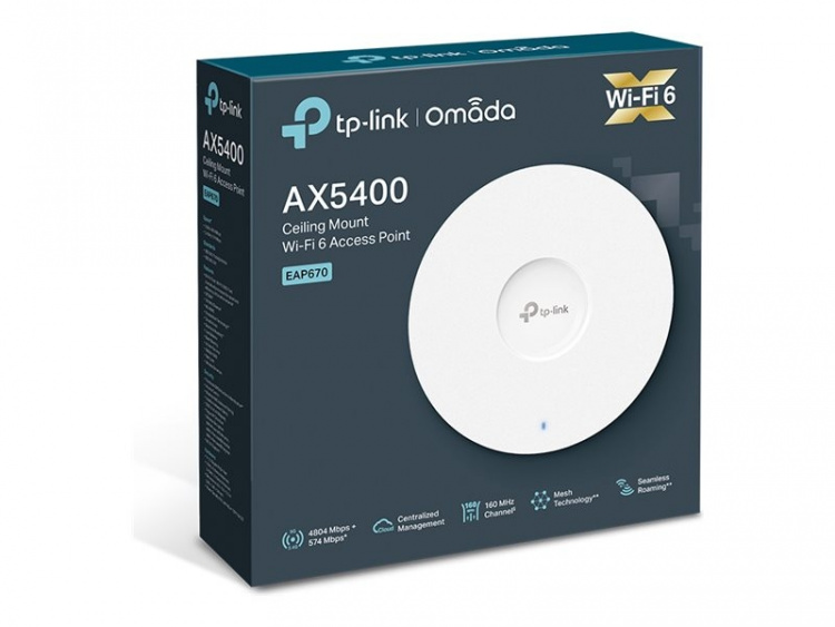 TP-Link Omada EAP670 V1.26 Trådløs forbindelse Hvid