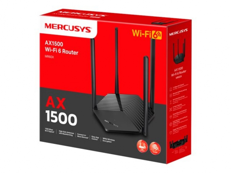 TP-Link Mercusys MR60X V2 Trådløs router Desktop TP-Link Mercusys MR60X V2 Trådløs router Desktop