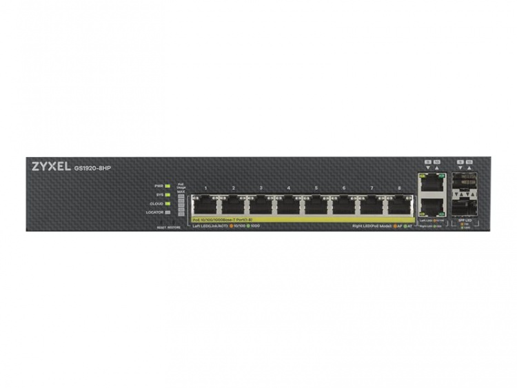 ZyXEL GS1920-8HPv2 Switch 8-porte Gigabit PoE+ ZyXEL GS1920-8HPv2 Switch 8-porte Gigabit PoE+